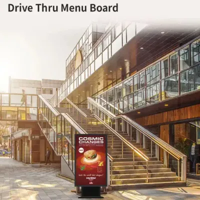 Ultra Schmale Blende 32 43 55 Zoll Werbung Bildschirm Schnell Essen Hanging Restaurant Digital Menu Board Hanging Restaurant Menu Board