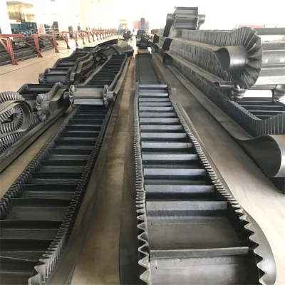 Ep Polyester Stahlschnur Hitze Flamme Kaltes Öl Säure Alkali Schlagzähverschleißfestes Rip-Stop Chevron Gerader Warp Sidewall Rohr Gummi Transportband