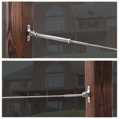 T316 Edelstahl Einstellbarer Winkel Kabelgeländer Hardware für 1/8 &amp; rsquor; Drahtgitter