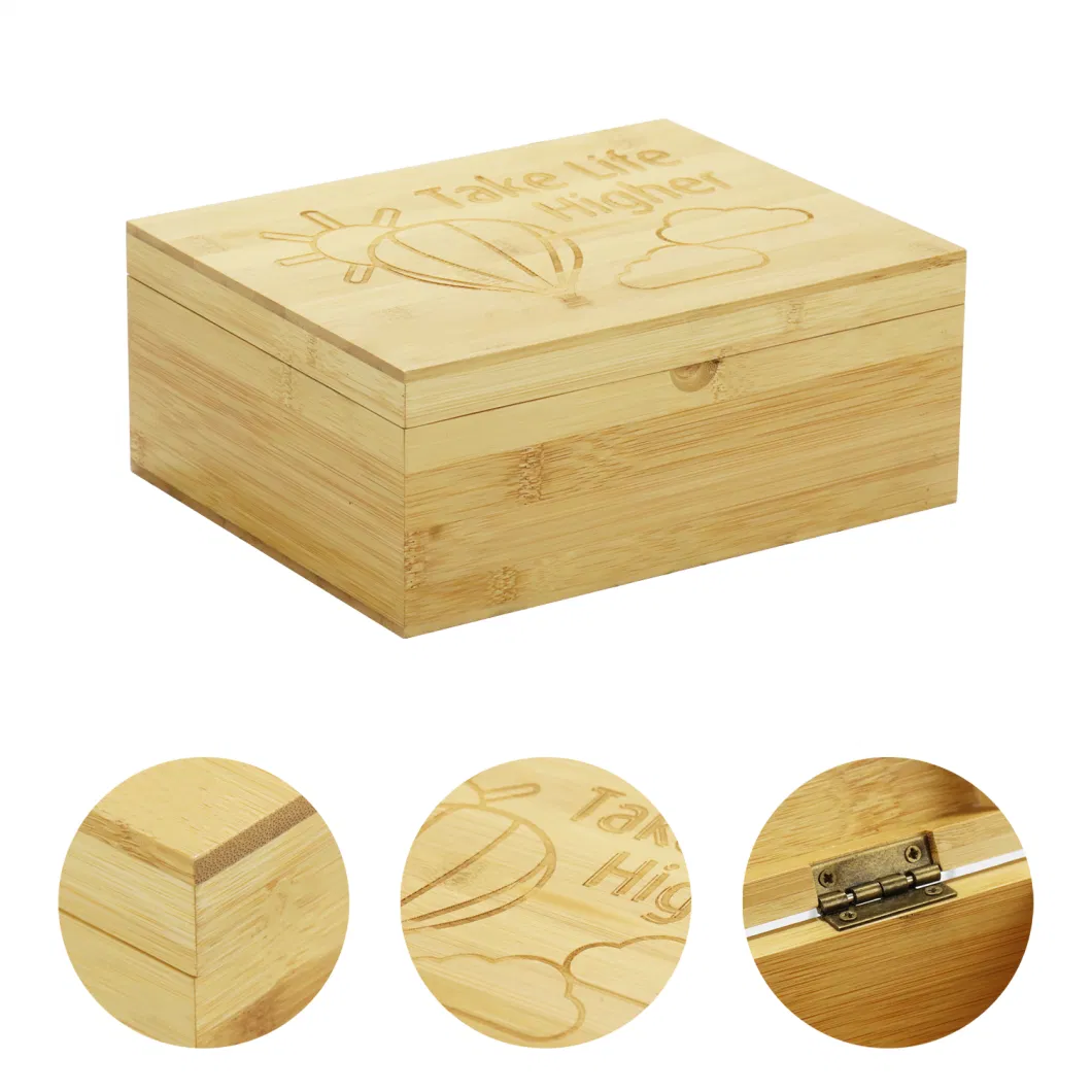 Solid Wood Bamboo Storage Natural Handmade Gift Crafts Packing Boxes
