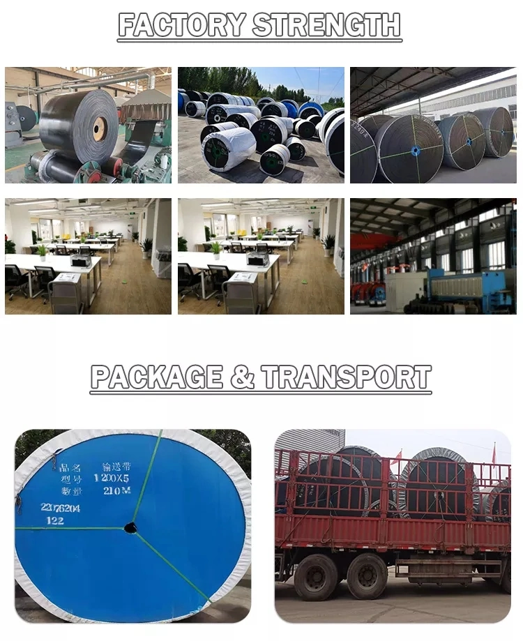 Polyester Steel Cord Heat Fire Flame Cold Oil Acid Alkali Impact Wear Resistant Rip-Stop Chevron Straight Warp Sidewall Pipe Rubber Conveyor Belt