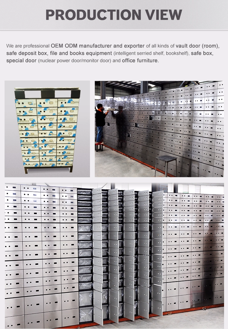 Stainless Steel Safe Deposit Box for Bank External Hinge Safe Deposit Locker Kz-6