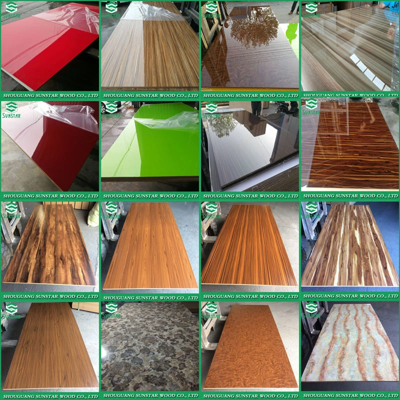 New Design Glossy Matt Embossed Finish Melamine Faced/ Plain/Wood Veneer/ Color Timber Board MDF for Furniture and Decoration Building Construction Material