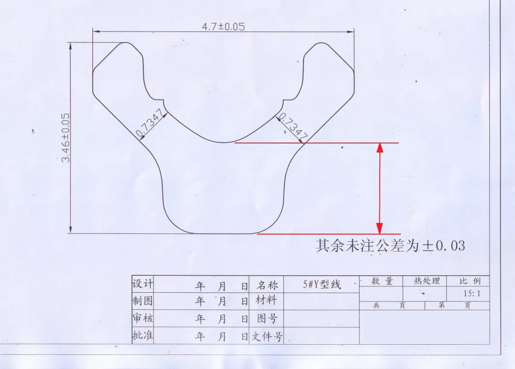 Y Teeth Wire Brass Y Wire for Y Teeth Zipper Preformed Zipper Wire