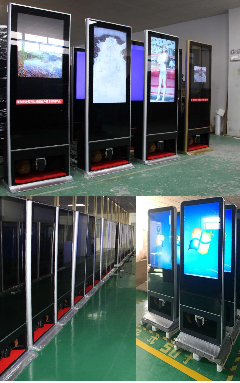 Floor Stand Digital Signage with Automatic Shoe Shine Machine