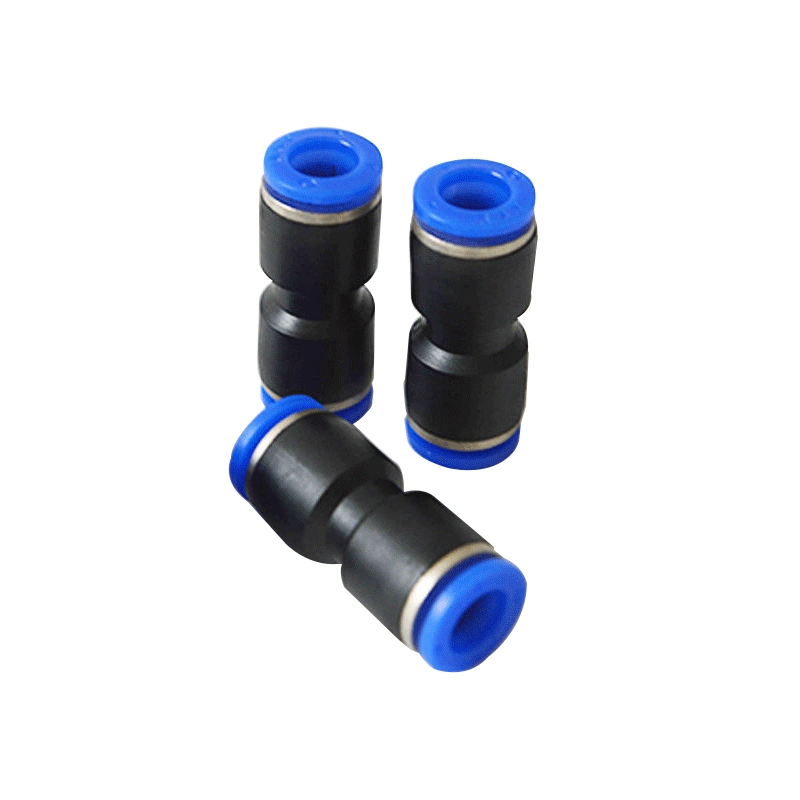 PU Series Straight 2 Way Plastic Pneumatic Fittings Quick Coupling Fitting Tube-to-Tube Push in Fitting