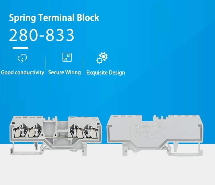 280-833 DIN Rail Type Spring Terminal Connector