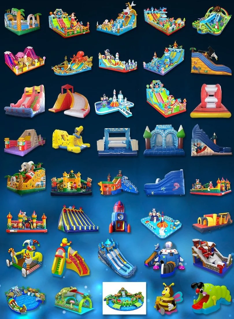 Classic Chinese Inflatable Bouncy Toy Jumping House Castle Slide for Funfair Playground