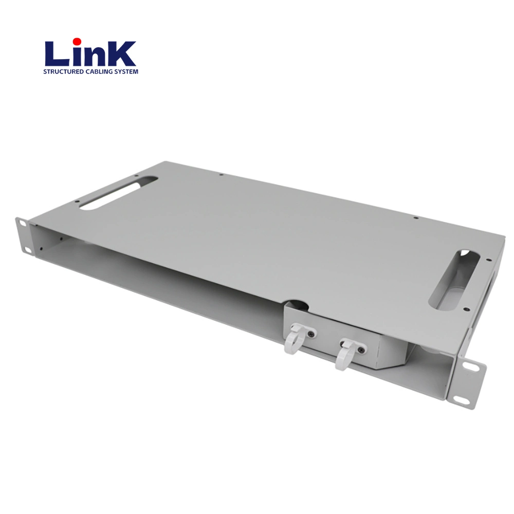 Rackmount Rotary Sliding Fiber Patch Panel with 24 FC St Ports and Cable Management