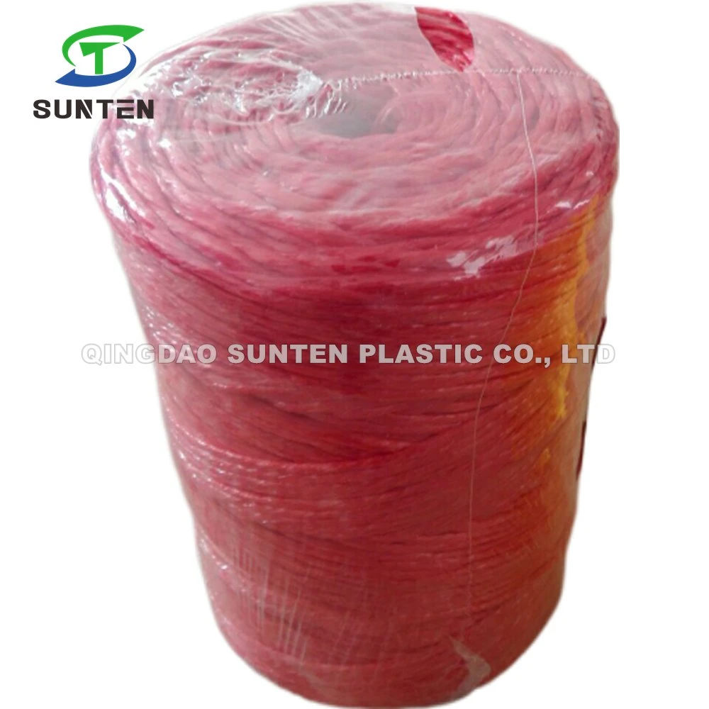 PP/Polypropylene Agriculture/Agricultural/Tomato/Banana Packing/Fibrillated/Split Film Hay Baler Twine for Binding Hay Straw in Green, Blue, etc
