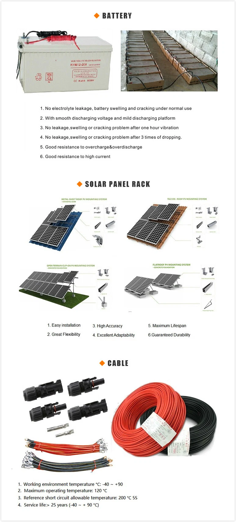 Shingle off Grid Solar Racking System for Roof Mounting 5000W