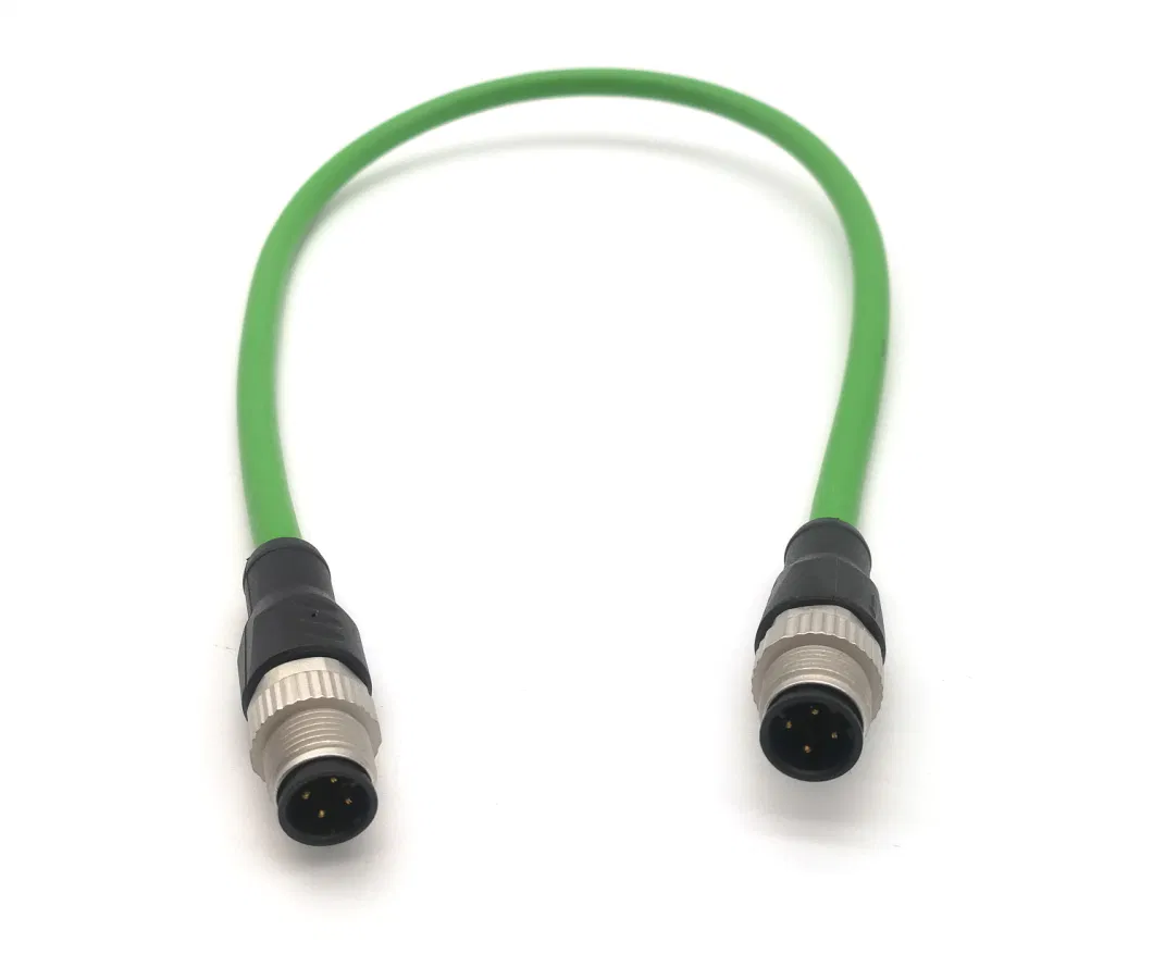 Profinet Ethercat D-Code M12 to M12 Male Straight Shielded Cat. 5e Connection Double-Ended Cables