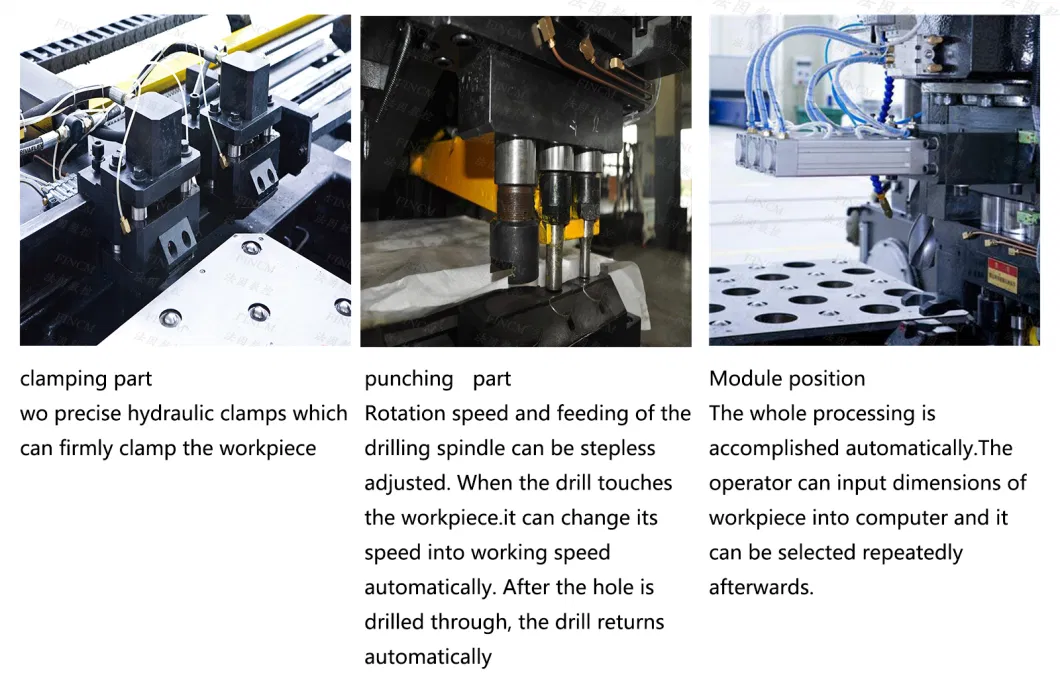 CNC Connection Plate Drilling Machine FINCM CNC Hydraulic Steel Plate Punching Machine