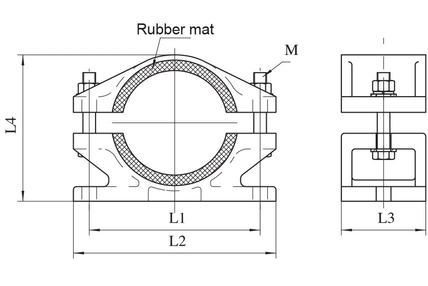 Aluminum Power Cable Cleat Clamp High Voltage Cleatmetal Wire Cable Cleat