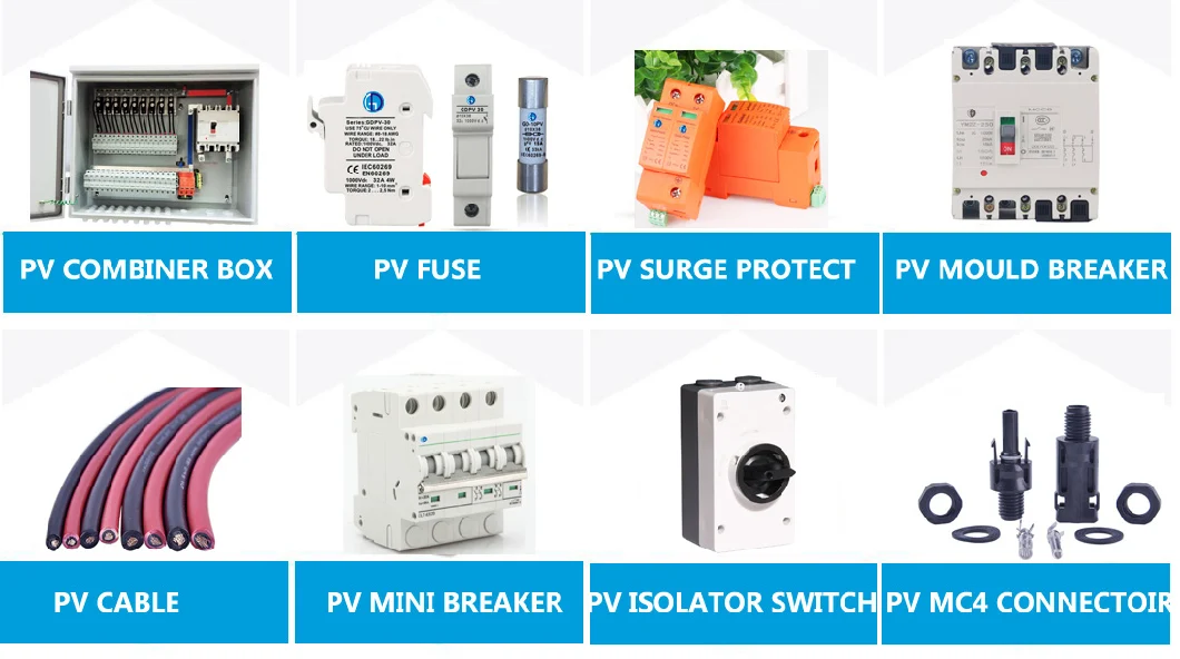 Plastic/Metal PV Combiner Box Combination Panel Solar System Connection Box PV Array Box with Transparant Door