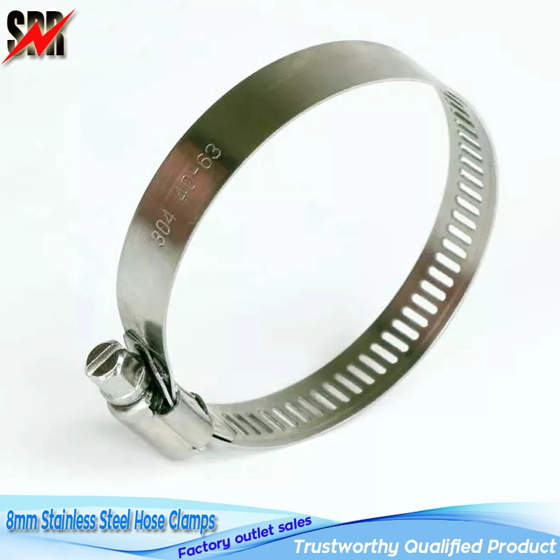 Diameter 8mm Stainless Steel Cable Tie American Powerful Hose Clamp