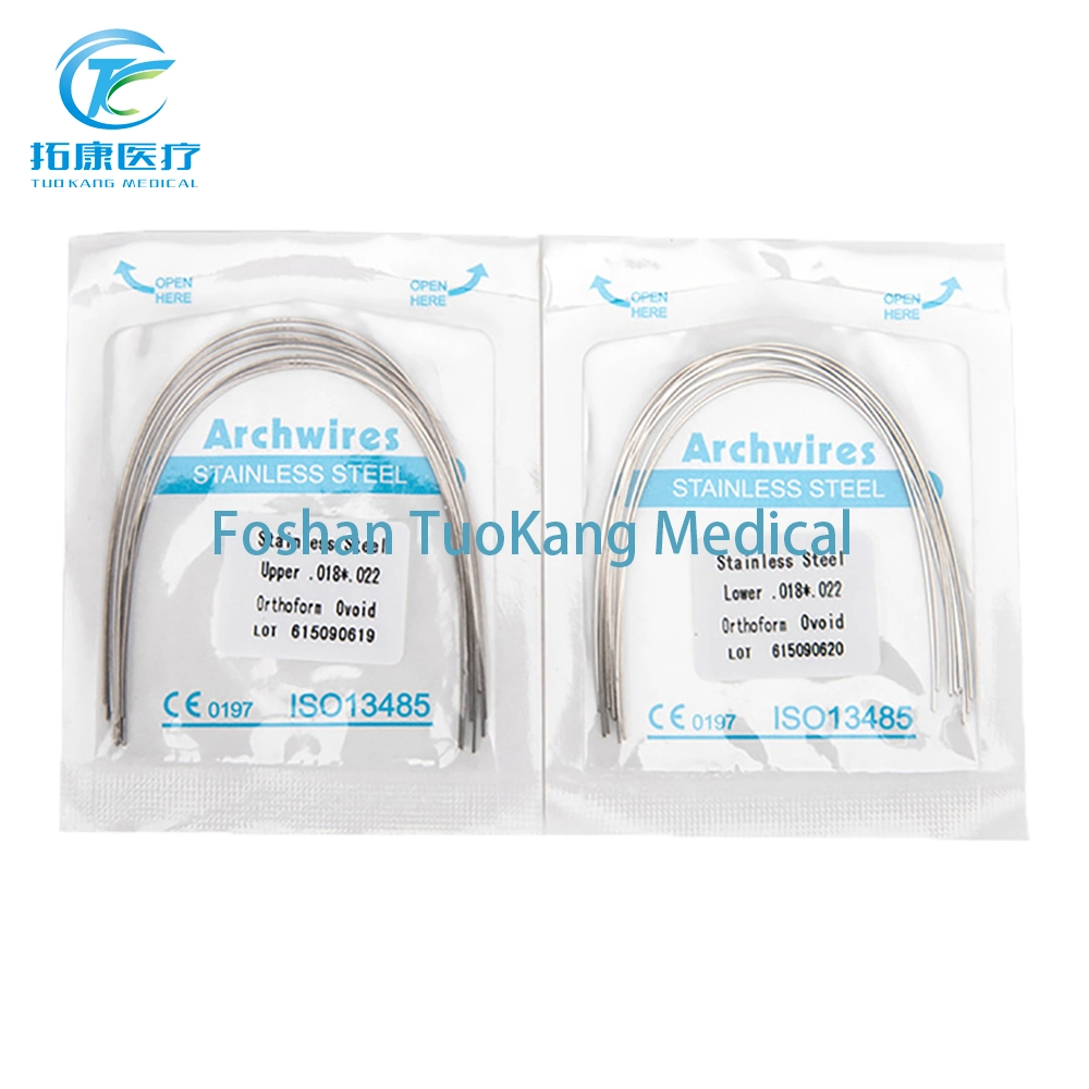 Dental Orthodontic Materials - Preformed Stainless Steel Arch Wire Rectangular Shape