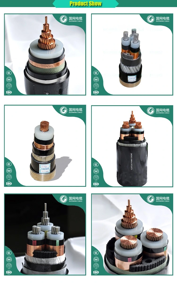 18/33kv XLPE/Cws/LSZH/Swa/LSZH Free Halogen Underground Cable XLPE Cable Prices 3*95 3*70