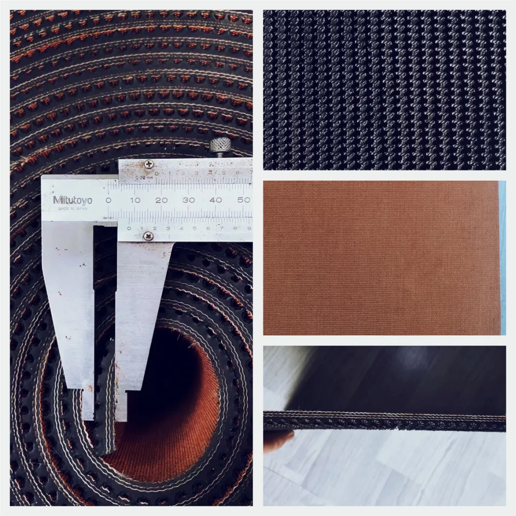 Pattern/Chevron Conveyor Belt Ep Polyester Steel Cord Heat Fire Flame Cold Oil Acid Alkali Impact Wear Resistant Rip-Stop Straight Warp Sidewall Pipe Belt