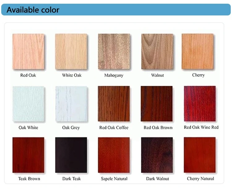 Teak Wood Door Design PVC Coating Surface Finished Interior Wood Doors