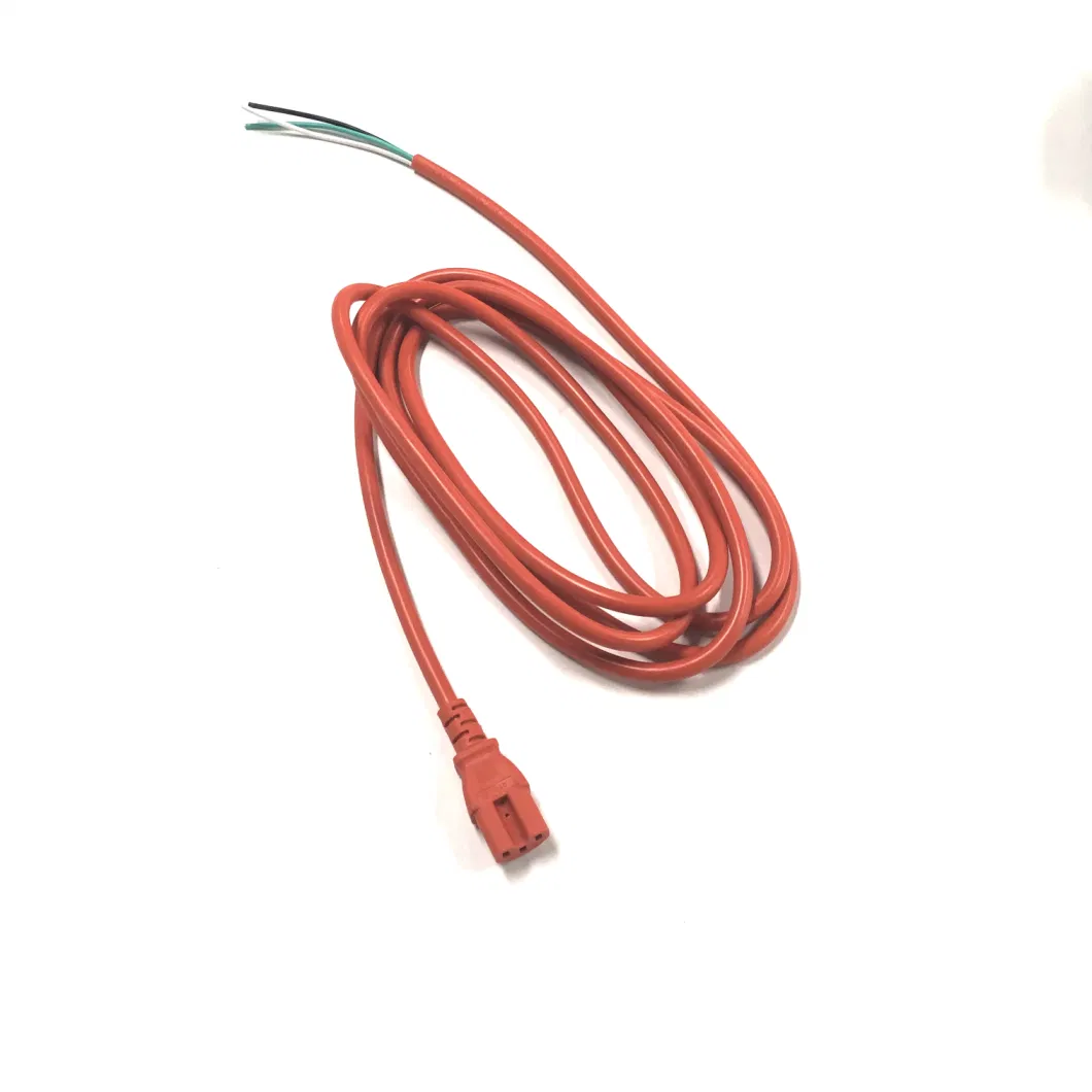 18AWG C15 to Open End Red Color Power Cord Power Cable