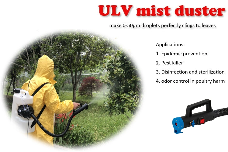 16L 1200W Motor Plugged in Knapsack Pesticide Ulv Air Stream Blower Mist Duster