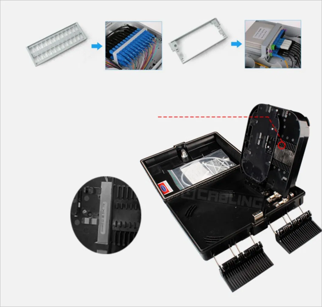 Gcabling Fdb Core IP65 Fiber Optical Termination 16c Outdoor Indoor Optic Access Terminal Splice Splitter Connection FTTH Distribution Box