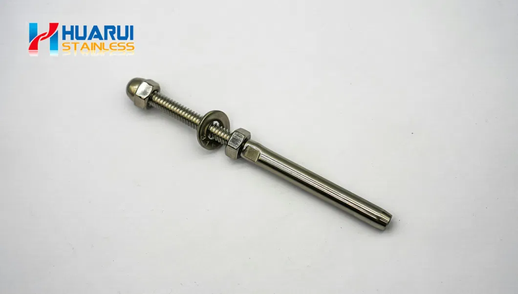 Stainless Steel 316 Tensioner Terminal Hand Swageless Stud for 1/8&quot; Wire Rope