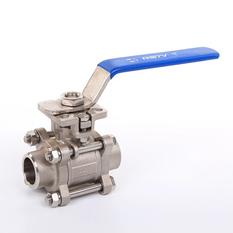 Rst ISO5211 Pad 3PC Floating Threaded Ball Valve 1000wog Hand Operate