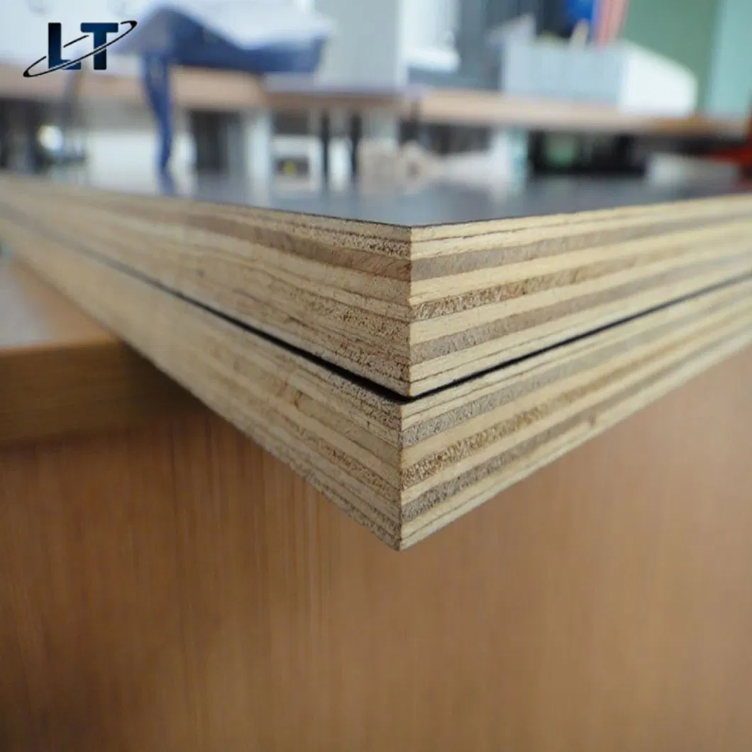 China Linyi Laite Wood Factory Hot Selling 12 mm Finger Joint Timber/Finger Jointed Film Faced Plywood for Construction Formwork From