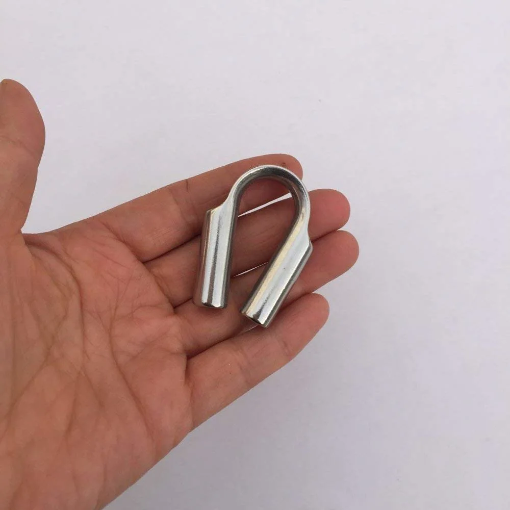 Stainless Steel 304 Wire Cable Rope Cable Fittings Pipe Thimble Chicken Heart Ring Steel Wire Rope Collar Marine Grade Rigging Hardware