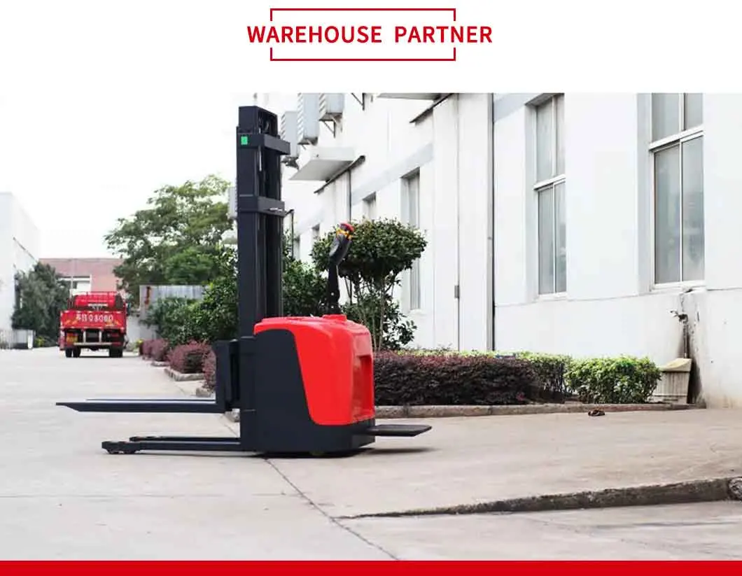 0.5-2t Fully Automated Forklift Walkie Lift Electric Stacker with 1.6m-4m Reach