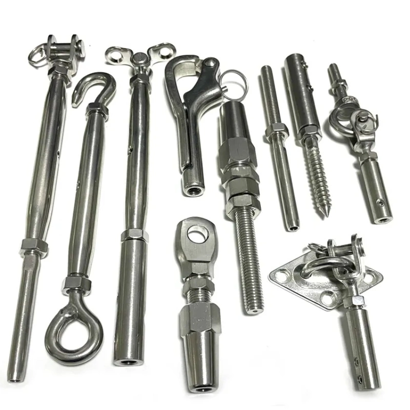 Stainless Steel Fork Stud Eye Shank Ball Cable Wire Rope Railing Post Tension End Fitting