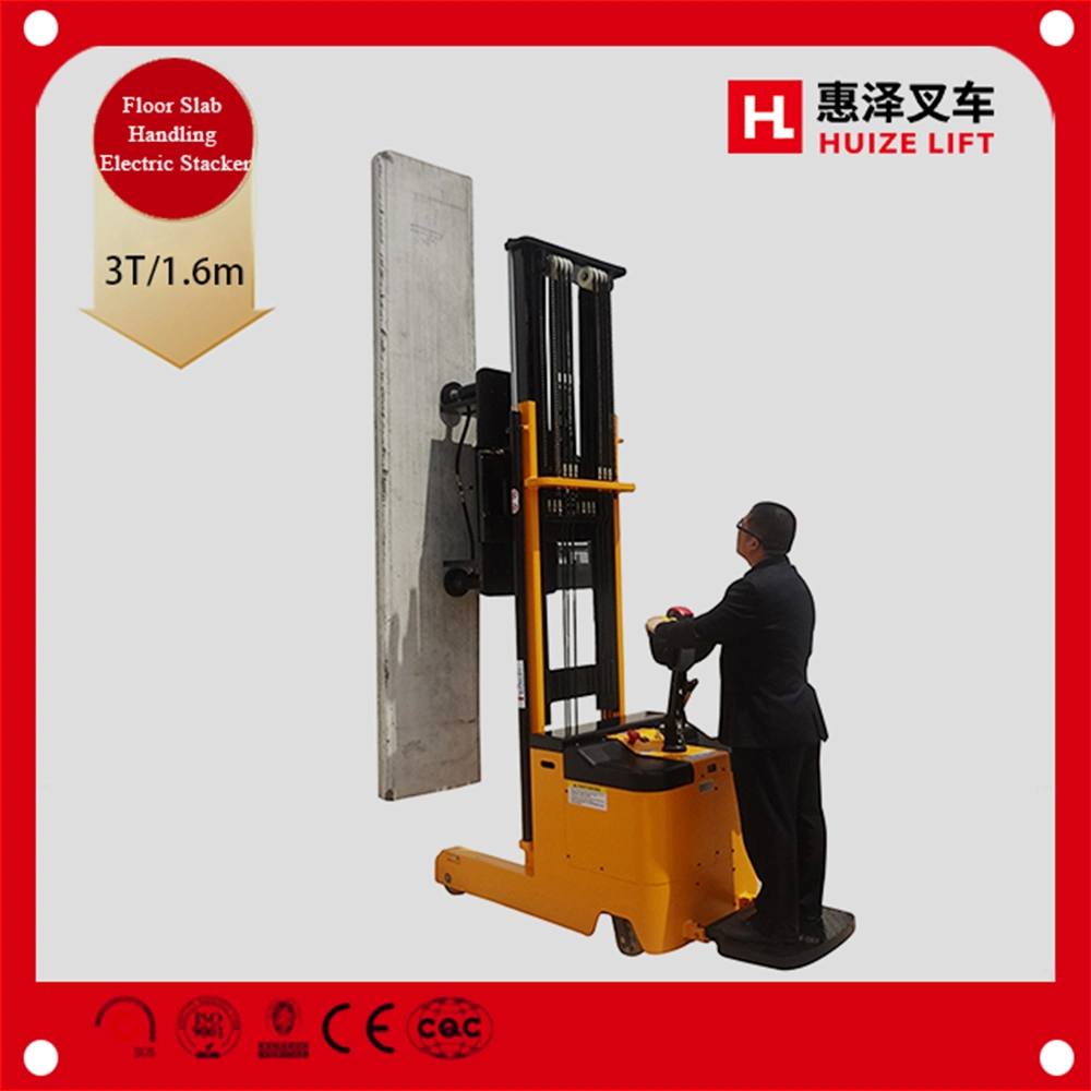 High Quality 1.5ton 5m Lifting Height Remote Control Electric Pallet Stacker