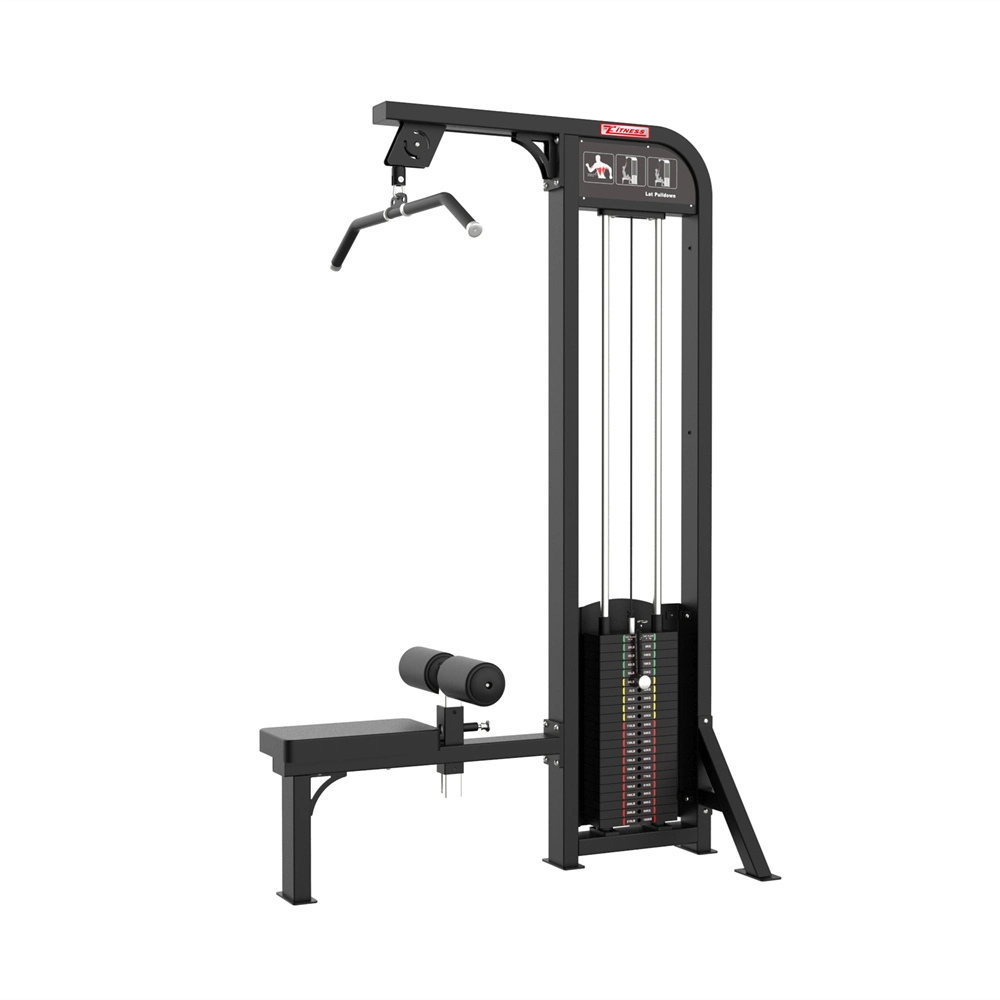 Gym Equipment Fitness Lat Machine Low Row Cable Pull Down Fitness Machine Power Rack with Lat Attachment