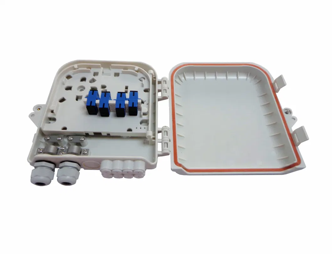 FTTH Optical Fiber Access Molded IP65 4/8/16/48 Cores Outdoor UV Resistant Plastic Waterproof Terminal Distribution Fiber Optic Distribution Box