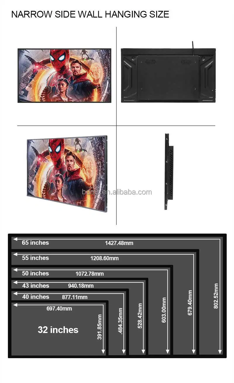 48 Inch 50&quot; Wall Hang Digital Signage Menu Board Promotion Factory Price 349 USD