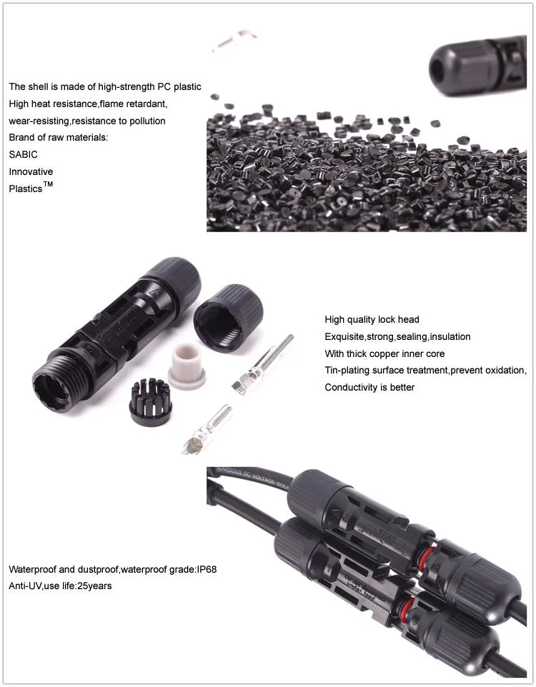 1500V DC Mc4 Connector Solar with Factory Price
