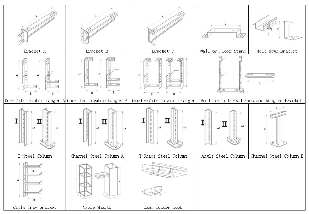 Sizes Max 1000mm 15-200mm Best Selling Heavy Duty PVC Cable Ladder