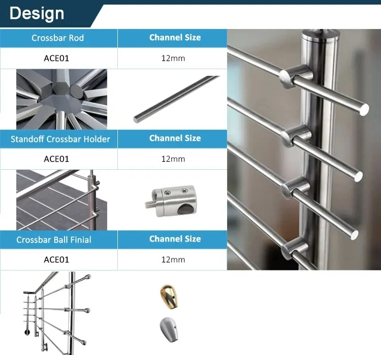 Stainless Steel Balcony Railing Patio Balustrade Cable Wire Stair Balcony in China