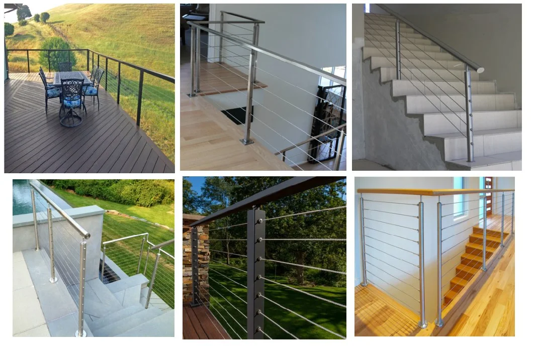 Prima Factory Cable Railings Stainless Steel Hardware Balcony Railing