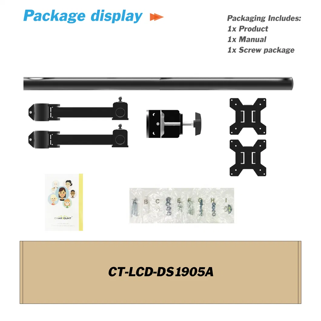 Dual Mount Monitor Desk Stand for TV 10&quot;-25&quot;