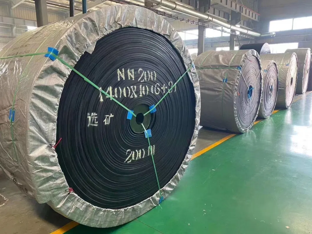 Ep Polyester Steel Cord Heat High Temperature Fire Flame Cold Oil Acid Alkali Impact Wear Resistant Rip-Stop Chevron Straight Warp Sidewall Pipe Conveyor Belt