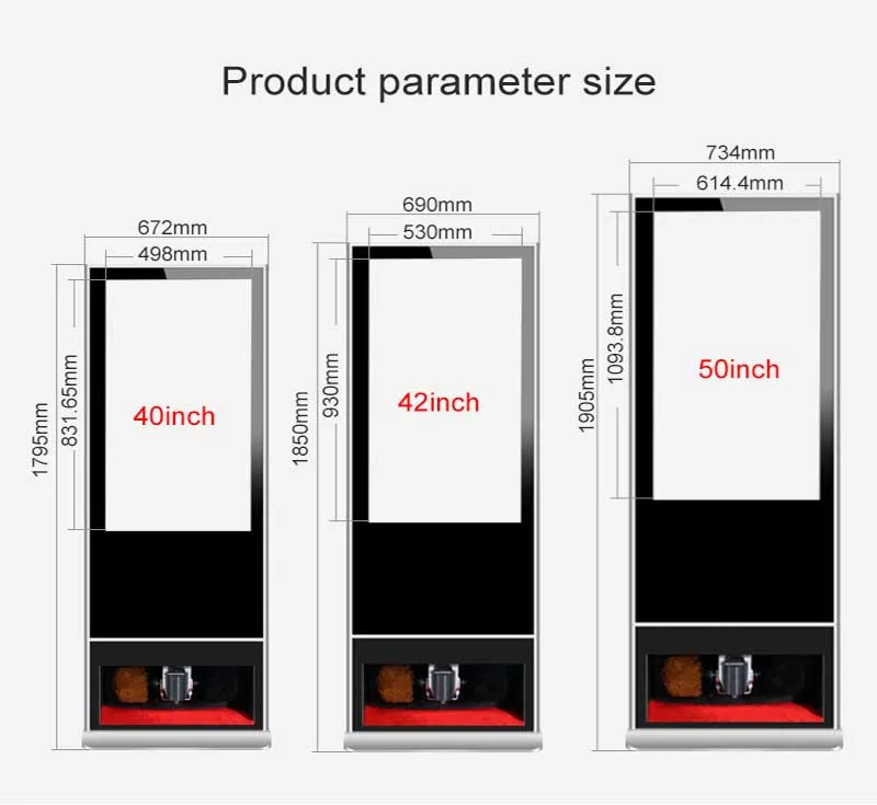 Floor Stand Digital Signage with Automatic Shoe Shine Machine