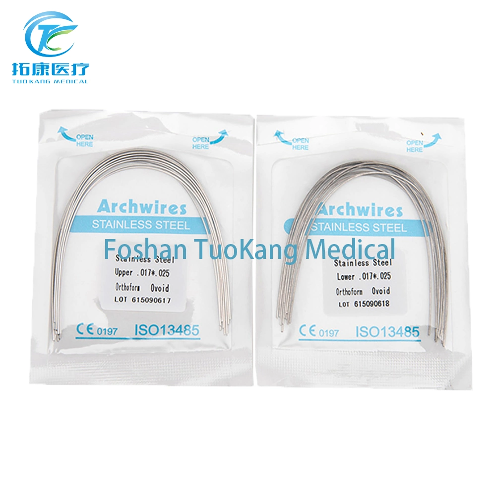 Dental Orthodontic Materials - Preformed Stainless Steel Arch Wire Rectangular Shape