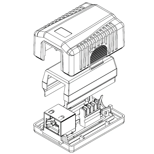 CAT6 Connection Box RJ45 FTP Surface Mount Box