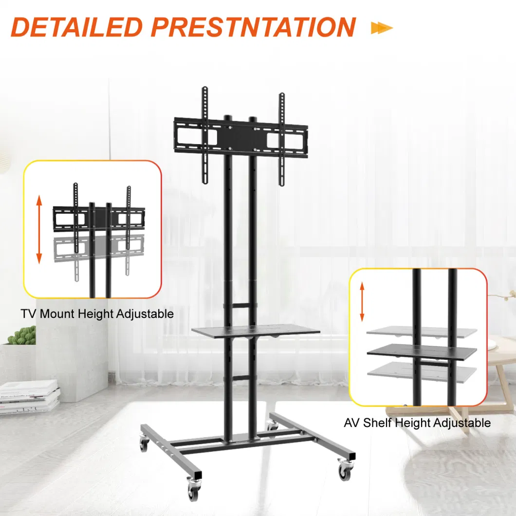 Economic TV Trolley Stand for 30&quot;-55&quot;, TV Trolley Designs (CT-FTVS-T131)