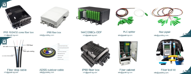 Gcabling Fiber Breakout Box Fiber Black Box 16port for Drop Cable IP68 Fiber Connection Box