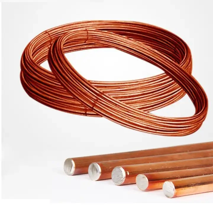 Factory Wholesale 8-16mm Earthing Cable Conductor Copper Clad Steel Grounding Round Wire