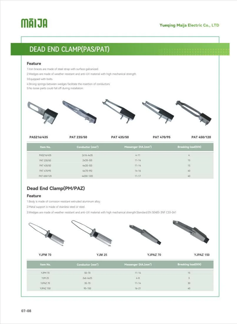 Steel Wire Dead End Clamp/Anchor Clamp/Tension Clamp